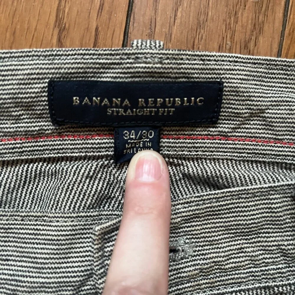 Banana Republic Straight Leg Striped Pants